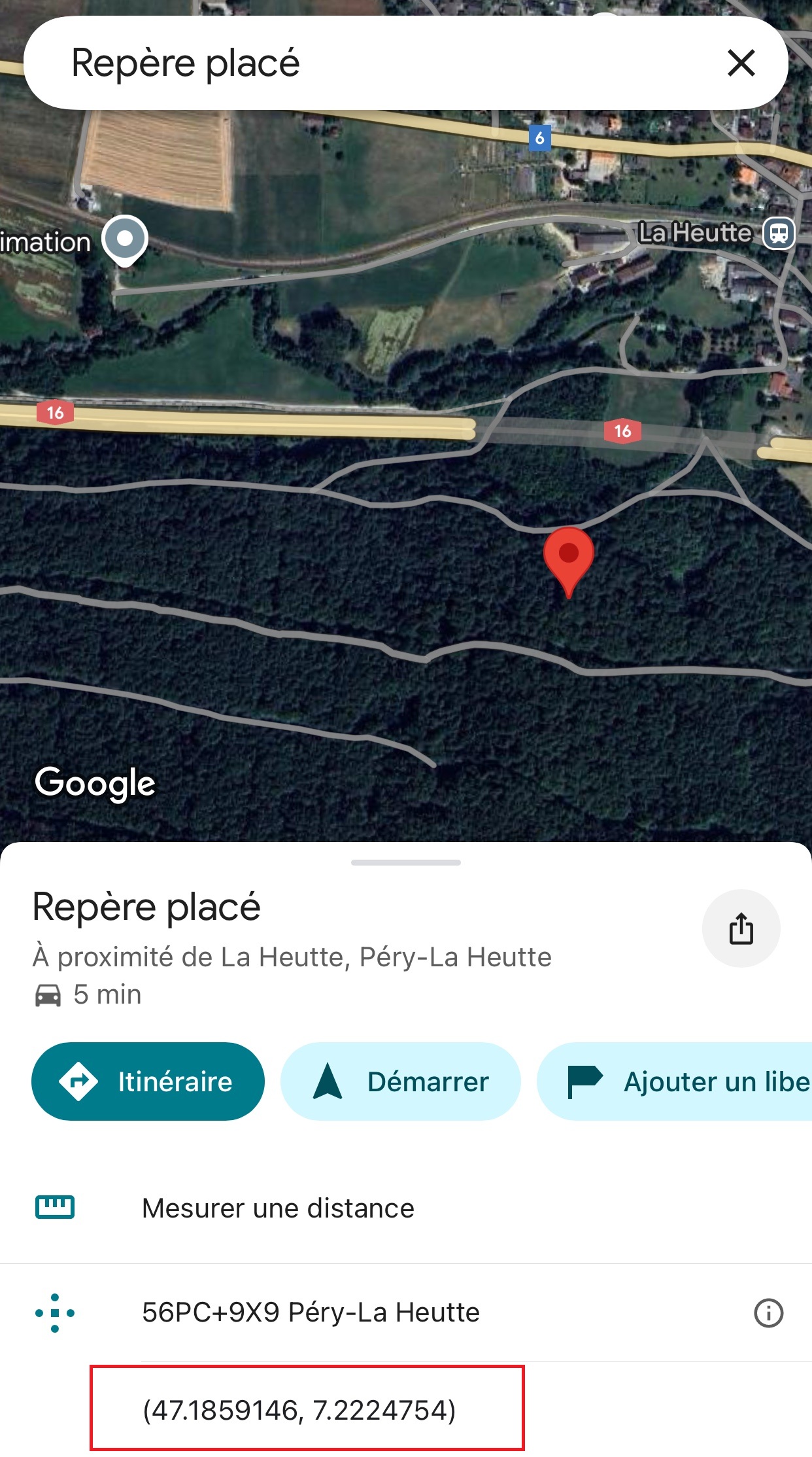 Aide pour trouver les coordonnées GPS